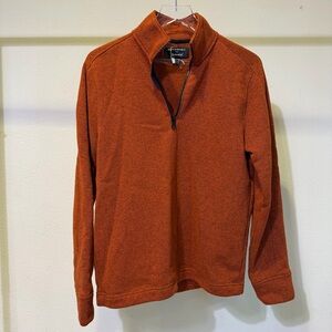 Banana Republic Men's Rust Zip-Up Sweater